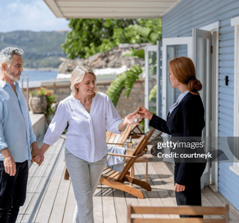 Hosts welcoming guests
